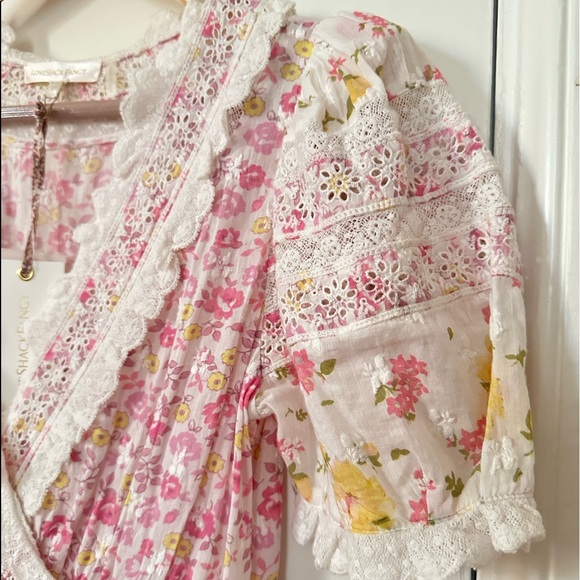NWT loveshackfancy belen mini dress lemonade stand - Picture 4 of 6